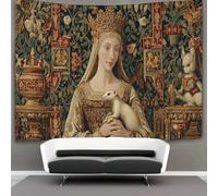 kaiyun 180cmx230cm Tapestry Medieval Queen Holding A Ferret Tapestries 3D Printing Wall Hanging Home Decorations
