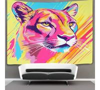 kaiyun 180cmx230cm Tapestry Puma Head Tapestries Pop Art 3D Printing Wall Hanging Home Decorations