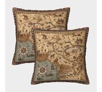 kaiyun 2 Pack 3D Animal Migration Routes, Tribal Symbols Cushion 3D Soft Touch Pillowcase,sofa Chair Home Furnishings 40x40cm