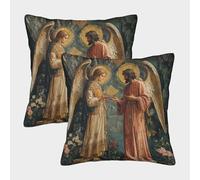 kaiyun 2 Pack Angels - Messages from God 3D Image Printed Single-sided Cushion Cover 45x45cm