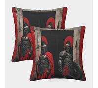 kaiyun 2 Pack Digital Printing 3D Two Medieval Warriors Theme Square Cushion Cover 40x40cm Suitable for Outdoor Home Bed Decoration Pattern