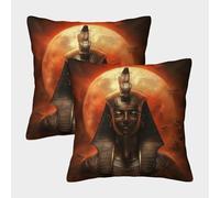 kaiyun 2 Pack Egyptian Sun God,Ancient Egypt Pillowcase 50x50cm, Cushion Cover,3D Digital Printing Bed Sofa Decorative