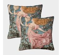 kaiyun 2 Pack Goddess And Moon Pillow Case 3D Rose Tone Printed Cushion Box Suitable for Home Living Room Decoration Car Pillow Case 50x50cm