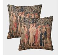 kaiyun 2 Pack Medieval Style, People And Skulls Pillow Case 45x45cm 3D Printing Cushion Cover,home Decoration Sofa Cushion