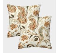 kaiyun 2 Pack Paisley Pattern,Cream Pillow Case 40x40cm 3D Printing Cushion Cover,home Decoration Sofa Cushion