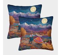kaiyun 2 Pack People in Traditional Clothes Dancing in The Andes, Chile Pillow Case 40x40cm 3D Printing Cushion Cover,home Decoration Sofa Cushion