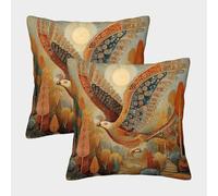 kaiyun 2 Pack Phoenix Spreads Its Wings And Soars High, Spirals And Vortexes Personalised Cushion Cover Home Sofa Decoration 50x50cm Pillow Covers