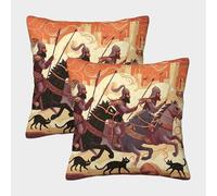 kaiyun 2 Pack Roman Cavalrymen on Horseback, Wielding Lances (2) Pillow Case 50x50cm 3D Printing Cushion Cover,home Decoration Sofa Cushion