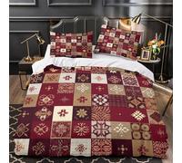 kaiyun 3Pcs Bedding Set Georgian Style Pattern Printed Quilt Cover,3D Duvet Cover for Kids Adult, Microfibre, With Zipper Closure Set Super King（260x220cm）