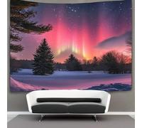 kaiyun 70cmx100cm Tapestry Aurora Borealis Tapestries Snow And Pine Trees 3D Printing Wall Hanging Home Decorations