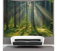 kaiyun 70cmx100cm Tapestry Forest Tapestries Sunlight Shining through The Trees 3D Printing Wall Hanging Home Decorations