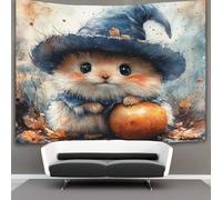 kaiyun 70cmx100cm Tapestry Pomeranian Tapestries Watercolor Style 3D Printing Wall Hanging Home Decorations