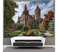 kaiyun A Classic European Castle Tapestry Wall Hanging, for Bedroom Decor Birthday Party Celebration Or Garden Backdrop 150cmx200cm