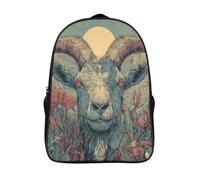 kaiyun A Clearly Defined Goat's Head Kids Preschool Travel Backpack Kindergarten Schoolbag Bookbag For Girls Boys 16 inch