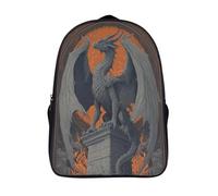 kaiyun A Giant Dragon Stands on An Ancient Stone Pillar School-Bags Backpacks for Teens,Elementary Girls Bookbags, Lightweight Casual Daypack 16 inch