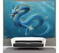 kaiyun A Giant Dragon Swam in The Sea Tapestry, Art Wall Hanging Decoration for Living Room Bedroom & Dorm 70cmx100cm
