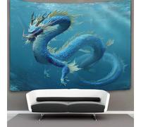 kaiyun A Giant Dragon Swam in The Sea Tapestry Bedroom Aesthetic - Indie Wall Room Decor Wall Hanging,Wall Art 100cmx150cm