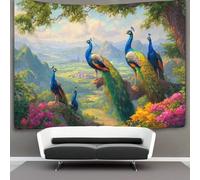 kaiyun A Group of Beautiful Peacocks Tapestry Wall Hanging Bedroom Home Decor 100cmx150cm