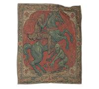 kaiyun A Horse Tramples The Goblin Hard Pattern Blanket Novel Design Dormitory Soft Comfortable Fluffy Bedding Four Seasons 40x50inch(100x130cm)