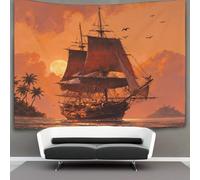 kaiyun A Huge Ship Sets Sail for A Long Voyage. Tapestry Wall Hanging for Bedroom Home Decor HD Printing Living Room, Dorm 150cmx200cm