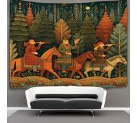 kaiyun A Scene Depicting Nobles Hunting in The Forest Decor Tapestry, Wall Art Tapestries Wall Hangings for Living Room Bedroom Dorm 180cmx230cm