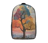 kaiyun A Tree Shaped Like The Four Seasons Life Elements Children's Backpack,Kids Schoolbag Students Bookbag for Boys Girls,17inch