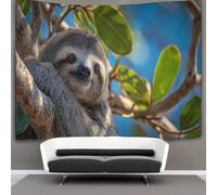 kaiyun A Wild And Beautiful Sloth in Its l Habitat Tapestry, Wall Hanging,Wall Art for Bedroom Aesthetic Home Decoration for Living Roombedroom 150cmx200cm