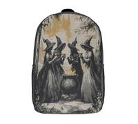 kaiyun A Witch Standing Beside A Steaming Cauldron Backpack for Girls Children's Bookbag Lightweight for School Travel Bag,Teen Boys Daypack 17inch