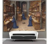 kaiyun Abbey Library Tapestry Medieval Art Wall Hanging Bedroom Home Decor 100cmx150cm