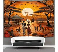 kaiyun African Ethnic Culture Tapestry Tribal Patterns Wall Hanging for Bedroom Home Decor HD Printing Living Room, Dorm 70cmx100cm