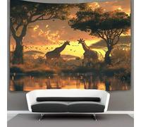 kaiyun African Savannah Tapestry Giraffe Tapestry for Bedroom Wall Hanging Home Decor HD Printing for Living Room, Bedroom & Dorm 70cmx100cm