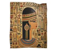 kaiyun Ancient Egyptian Art Blanket,Egyptian Hieroglyphic Style Perfect Sofa Bed Cover 50x60inch(127x152cm),soft And Comfortable to The Touch,suitable for Keeping The Whole Family Warm