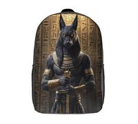 kaiyun Ancient Egyptian God Backpack,Children's Causal Travel Bags Mythical Dark Deity Art for Teenage Boys Girls Lightweight Bookbag College Men Work Daypack 17inch