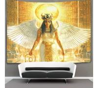 kaiyun Ancient Egyptian Goddess Decor Tapestry,Beautiful Big White Wings Wall Art Tapestries Wall Hangings for Living Room Bedroom Dorm 180cmx230cm