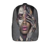 kaiyun Ancient Egyptian Portraiture Teenagers Backpack Middle School Students Bookbag Outdoor Daypack 17inch
