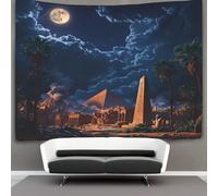 kaiyun Ancient Egyptian Pyramids Tapestry Palm Trees And Obelisks Wall Hanging Bedroom Home Decor 100cmx150cm