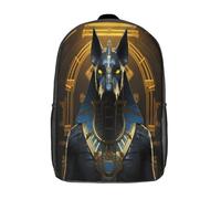 kaiyun Ancient God Teenagers Backpack Middle School Students Egyptian Deity Style Bookbag Outdoor Daypack 17inch
