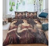 kaiyun Ancient Greek Religious Mythology - Goddess of Fate Printed Duvet Cover, 3Pcs with Pillowcase Bedding Bed Set,Microfibre Quilt Covers,3D Print, for Children Kids Boys Girls Double（200x200cm）