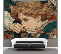 kaiyun Archer Drawing His Bow Tapestry,medieval Manuscript Style Wall Hanging,Wall Art for Bedroom Aesthetic Home Decoration for Living Roombedroom 130cmx150cm