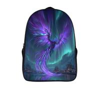 kaiyun Aurora Phoenix Che Vola Nel Cielo Notturno Childrens Premium Backpack School Rucksack Travel Bag Boys Girls with Side Mesh Pocket And Zipped Pocket 16 inch