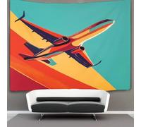kaiyun Avión Tapestry Wall Hanging,Arte Minimalista for Bedroom Decor Birthday Party Celebration Or Garden Backdrop 70cmx100cm