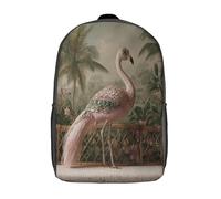 kaiyun Backpack An Exotic Bird Perched on A White Rattan Sofa School Bag Elementary Bookbag Teens for Girl Children Boys Rucksack Kids Daypack 17inch