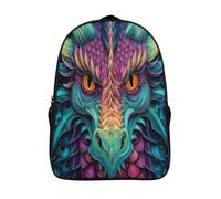 kaiyun Backpack Dragon Face School Bag Elementary Bookbag Teens Sharp Eyes for Girl Children Boys Rucksack Kids Daypack 16 inch