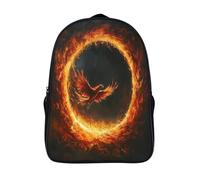 kaiyun Backpack Ring of Fire Solar Eclipse School Bag Elementary Bookbag Teens Fiery Phoenix for Girl Children Boys Rucksack Kids Daypack 16 inch