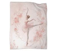 kaiyun Ballet Dancer Home Use Bedding 3D Soft Pastel Illustration Digital Printed Plush Bed Blanket Sofa Throws 70x80inch(180x200cm)