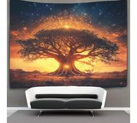 kaiyun Baobab Tree Tapestry Geometric Pattern Tapestries 3D Wall Hanging Home Decorations for Room 100cmx150cm