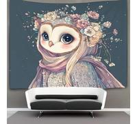 kaiyun Barn Owl Girl Decorations Tapestry Cute And Soft 3D Printing Wall Blanket Wall Hanging for Living Room Bedroom Dorm Decor 100cmx150cm