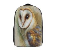 kaiyun Barn Owl Watercolor Painting Backpacks Kids Schoolbag with Adjustable Shoulder Strap Casual Daypack Sports Gym Outdoor 17inch