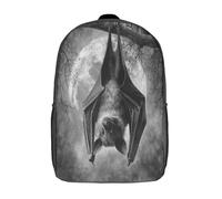 kaiyun Bat Hanging Upside Down on A Tree, Full Moon Backpack School Bags Kids,for Girls,Boys Bookbag for Elementary,Children's Rucksack 17inch