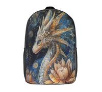 kaiyun Beautiful Alien Fairy Dragon Kids Travel Backpack Kindergarten Sacred Geometry Lotus Schoolbag Bookbag For Girls Boys Baby 17inch